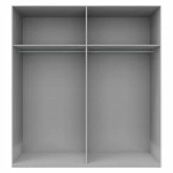 BAUHAUS Express Möbel Drehtürschrank Swift B X T X H: 200 X 58 X 216 Cm, Ohne Spiegel, Ohne Zubehör, Farbe Front: Basalt/Basaltglas, Farbe Korpus: Basalt -Cheap Regale Store 12 3117