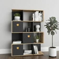 BAUHAUS Phönix Regal Shelfy L X B X H: 35,6 X 103 X 146 Cm, Eiche/Grau -Cheap Regale Store 12 312