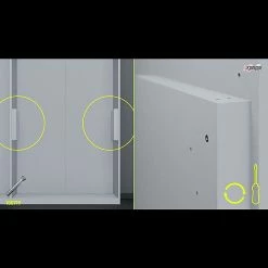 BAUHAUS Express Möbel Drehtürschrank Swift B X T X H: 150 X 58 X 216 Cm, Mit Spiegel, Mit Zubehör, Farbe Front: Basaltglas, Farbe Korpus: Eiche Jackson -Cheap Regale Store 12 3122