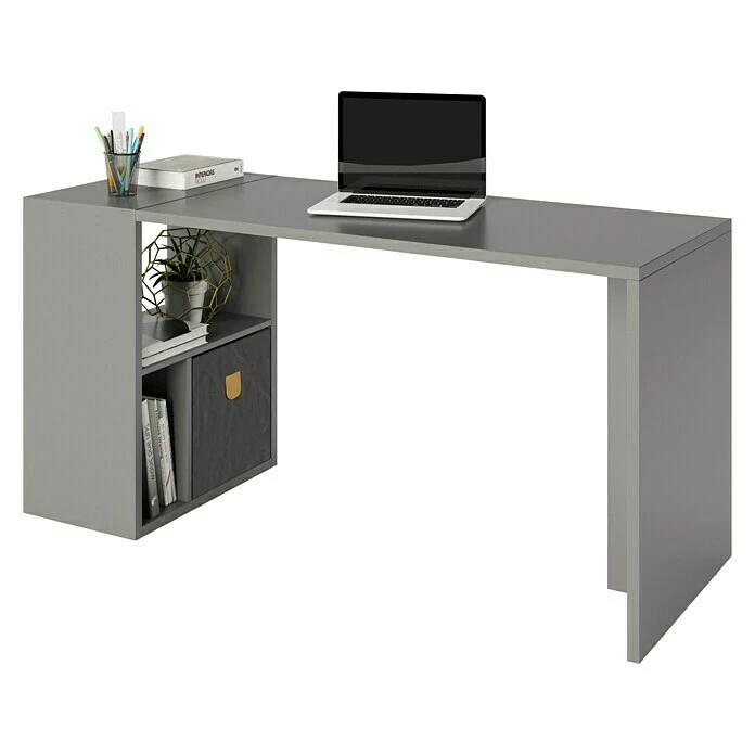 BAUHAUS Phönix Fortuna Regalschreibtisch L X B X H: 57,9 X 154 X 75 Cm, Grau 1 BAUHAUS Phönix Fortuna Regalschreibtisch L X B X H: 57,9 X 154 X 75 Cm, Grau