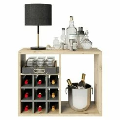 BAUHAUS Phönix Fortuna Beistelltisch L X B X H: 34 X 75,1 X 57,9 Cm, Eiche, Mit Bareinsatz