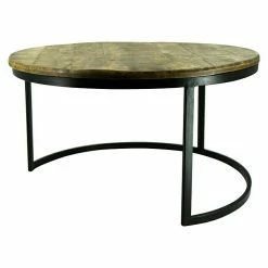 BAUHAUS Beistelltisch Ø X H: 63 X 38 Cm, Mangoholz