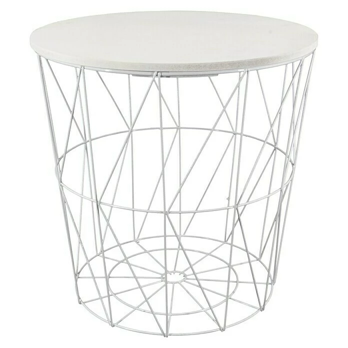 BAUHAUS Beistelltisch Ø X H: 39 X 38,5 Cm, Mitteldichte Holzfaserplatte (MDF), Weiß 1 BAUHAUS Beistelltisch Ø X H: 39 X 38,5 Cm, Mitteldichte Holzfaserplatte (MDF), Weiß