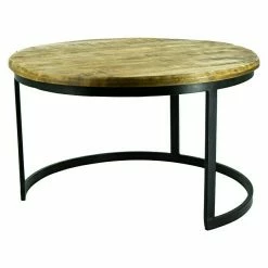 BAUHAUS Beistelltisch Ø X H: 77 X 42 Cm, Mangoholz