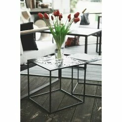 BAUHAUS Beistelltisch Blätter 30 X 30 X 30 Cm, Schwarz, Metall -Cheap Regale Store 12 3259