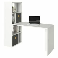 BAUHAUS Phönix Fortuna Regalschreibtisch Weiß, Anzahl Fächer: 6 Stk.