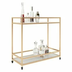 BAUHAUS Phönix Playboy Servierwagen Ginger L X B X H: 40 X 90 X 87 Cm, Gold, Anzahl Böden: 2 Stk.