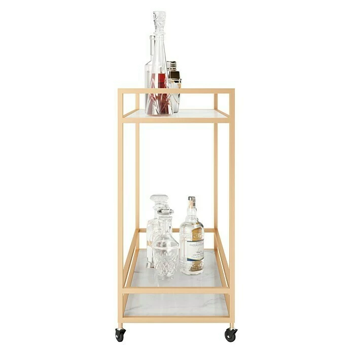 BAUHAUS Phönix Playboy Servierwagen Ginger L X B X H: 40 X 90 X 87 Cm, Gold, Anzahl Böden: 2 Stk. 3 BAUHAUS Phönix Playboy Servierwagen Ginger L X B X H: 40 X 90 X 87 Cm, Gold, Anzahl Böden: 2 Stk. – Bild 3