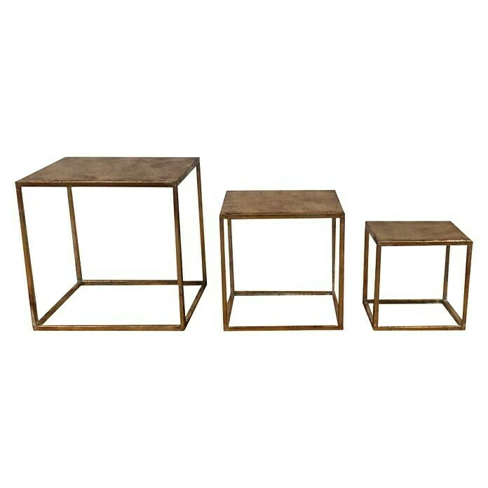 BAUHAUS Beistelltisch Cube 18 X 18 X 18 Cm, Gold/Weiß, Metall 1 BAUHAUS Beistelltisch Cube 18 X 18 X 18 Cm, Gold/Weiß, Metall