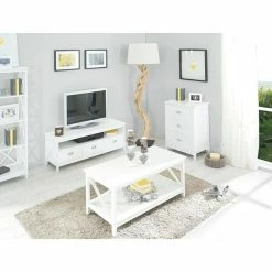 BAUHAUS Phönix Couchtisch Country L X B X H: 50 X 100 X 45 Cm, Weiß -Cheap Regale Store 12 3316