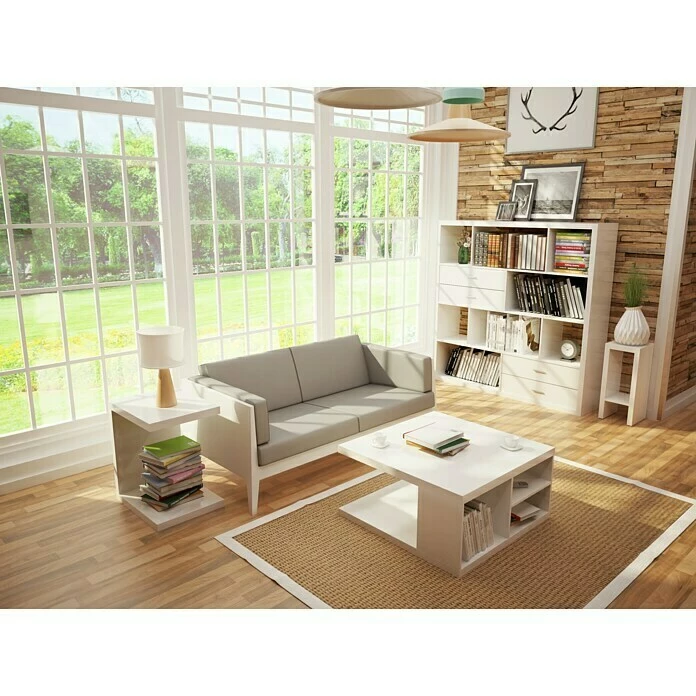 BAUHAUS Phönix Solina Beistelltisch L X B X H: 40 X 50 X 58,4 Cm, Weiß 2 BAUHAUS Phönix Solina Beistelltisch L X B X H: 40 X 50 X 58,4 Cm, Weiß – Bild 2