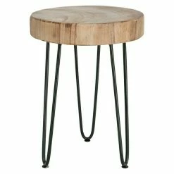 BAUHAUS Hocker Ø X H: 30 X 40 Cm, Natur/Schwarz