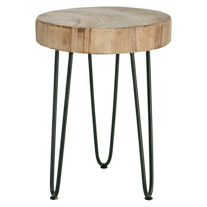 BAUHAUS Hocker Ø X H: 30 X 40 Cm, Natur/Schwarz 1 BAUHAUS Hocker Ø X H: 30 X 40 Cm, Natur/Schwarz