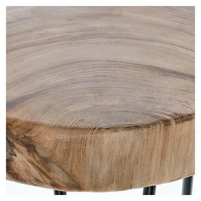 BAUHAUS Hocker Ø X H: 30 X 40 Cm, Natur/Schwarz 2 BAUHAUS Hocker Ø X H: 30 X 40 Cm, Natur/Schwarz – Bild 2