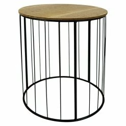 BAUHAUS Beistelltisch Rund Ø X H: 35 X 45 Cm, Holz, Braun