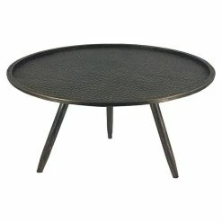 BAUHAUS Beistelltisch Metall Ø X H: 91 X 40 Cm, Anthrazit