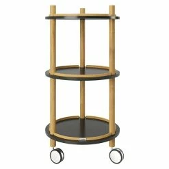 BAUHAUS Phönix Playboy Beistelltisch Carly Ø X H: 40 X 79,8 Cm, Schwarz, Anzahl Böden: 3 Stk.