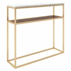 BAUHAUS Phönix Playboy Beistelltisch Candy L X B X H: 30 X 105 X 95 Cm, Gold