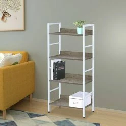 BAUHAUS Scan Trend Regal L X B X H: 60 X 27,5 X 126 Cm, Weiß/Braun