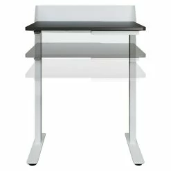 BAUHAUS Häfele Schreibtisch Job L B X L: 120 X 80 Cm, Höhenverstellung: 62,5 Cm - 127,5 Cm, Farbe Gestell: Weiß, Farbe Tischplatte: Schwarz -Cheap Regale Store 12 3393