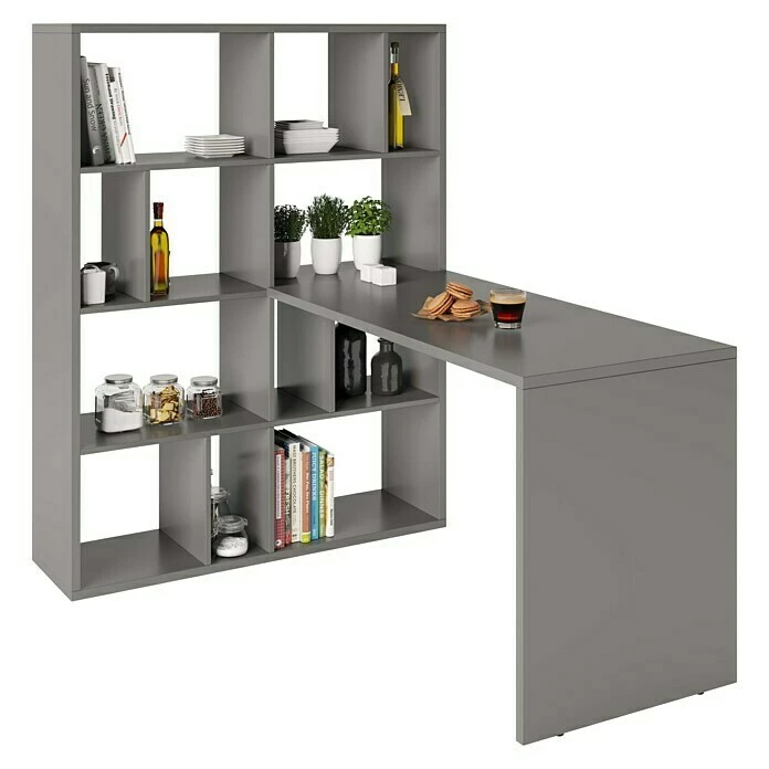 BAUHAUS Phönix Fortuna Regalschreibtisch Grau, Anzahl Fächer: 12 Stk. 1 BAUHAUS Phönix Fortuna Regalschreibtisch Grau, Anzahl Fächer: 12 Stk.