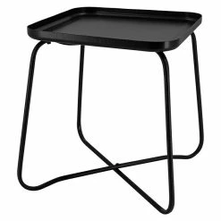 BAUHAUS Beistelltisch Knock Down L X B X H: 34 X 34 X 35 Cm, Schwarz, Metall