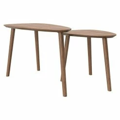 BAUHAUS Phönix Playboy Couchtisch Kayla Nussbaum, 2 -tlg.