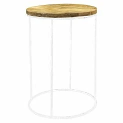 BAUHAUS Beistelltisch Ø X H: 38 X 53 Cm, Mangoholz