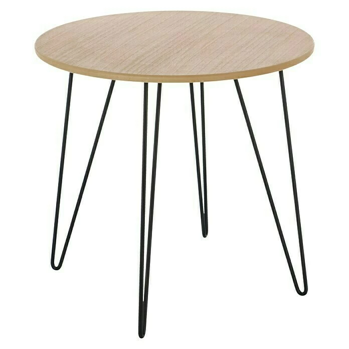 BAUHAUS Beistelltisch Ø X H: 48 X 45 Cm, Mitteldichte Holzfaserplatte (MDF) 2 BAUHAUS Beistelltisch Ø X H: 48 X 45 Cm, Mitteldichte Holzfaserplatte (MDF) – Bild 2