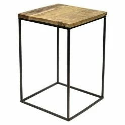 BAUHAUS Holztisch Eckig L X B X H: 33 X 33 X 50 Cm, Material Tischplatte: Mangoholz