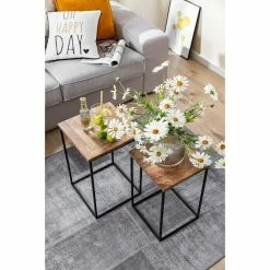 BAUHAUS Holztisch Eckig L X B X H: 33 X 33 X 50 Cm, Material Tischplatte: Mangoholz -Cheap Regale Store 12 3471