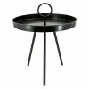 BAUHAUS Beistelltisch Mit Griff Ø X H: 40 X 60 Cm, Schwarz, Metall