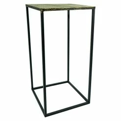 BAUHAUS Beistelltisch L X B X H: 25 X 25 X 50 Cm, Gold/Schwarz, Metall