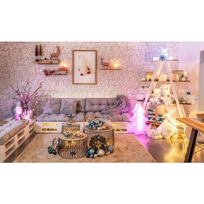 BAUHAUS Beistelltisch Ø X H: 53 X 33 Cm, Natur/Schwarz, Metall 6 BAUHAUS Beistelltisch Ø X H: 53 X 33 Cm, Natur/Schwarz, Metall – Bild 6