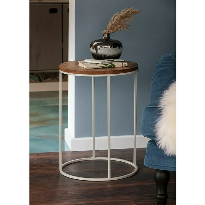 BAUHAUS Beistelltisch Ø X H: 36 X 50 Cm, Mangoholz 2 BAUHAUS Beistelltisch Ø X H: 36 X 50 Cm, Mangoholz – Bild 2