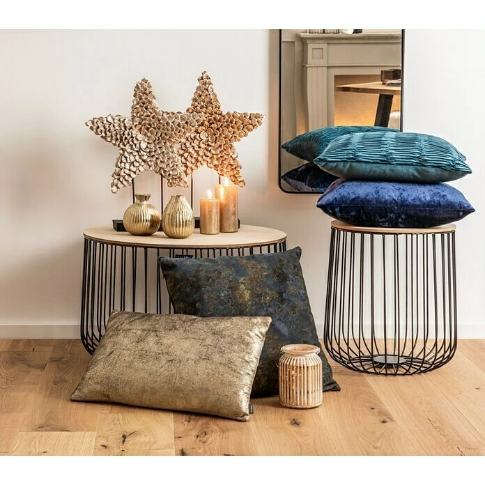 BAUHAUS Beistelltisch Ø X H: 36 X 41 Cm, Natur/Schwarz, Metall 2 BAUHAUS Beistelltisch Ø X H: 36 X 41 Cm, Natur/Schwarz, Metall – Bild 2