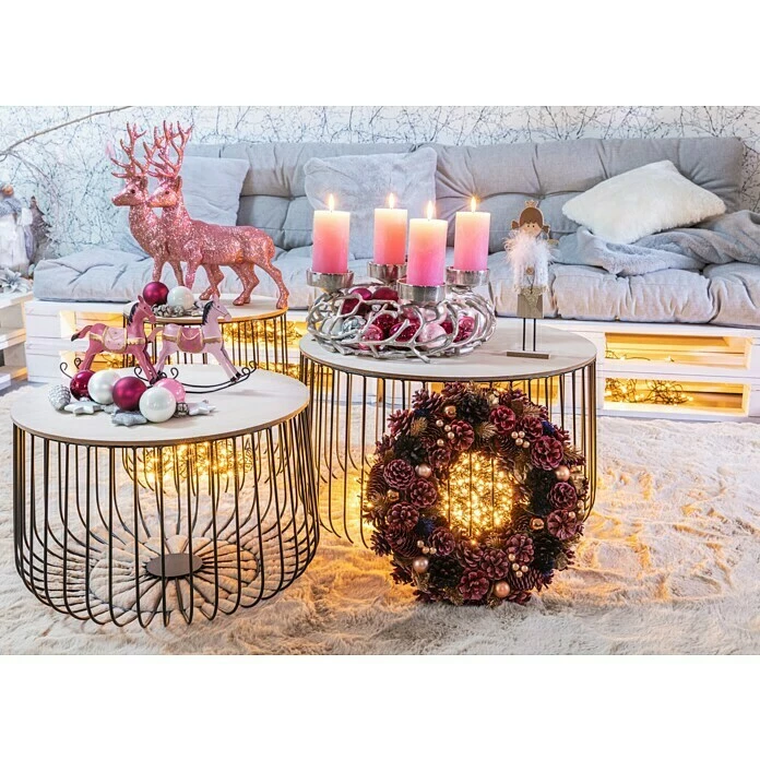 BAUHAUS Beistelltisch Ø X H: 36 X 41 Cm, Natur/Schwarz, Metall 6 BAUHAUS Beistelltisch Ø X H: 36 X 41 Cm, Natur/Schwarz, Metall – Bild 6