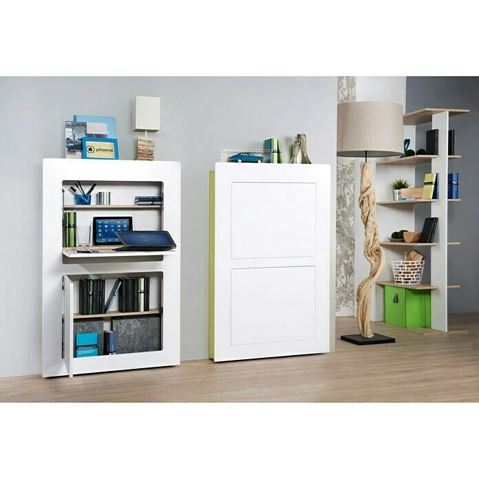 BAUHAUS Phönix Wandschreibtisch Milano L X B X H: 20 X 81 X 128,5 Cm, Natur/Weiß 3 BAUHAUS Phönix Wandschreibtisch Milano L X B X H: 20 X 81 X 128,5 Cm, Natur/Weiß – Bild 3