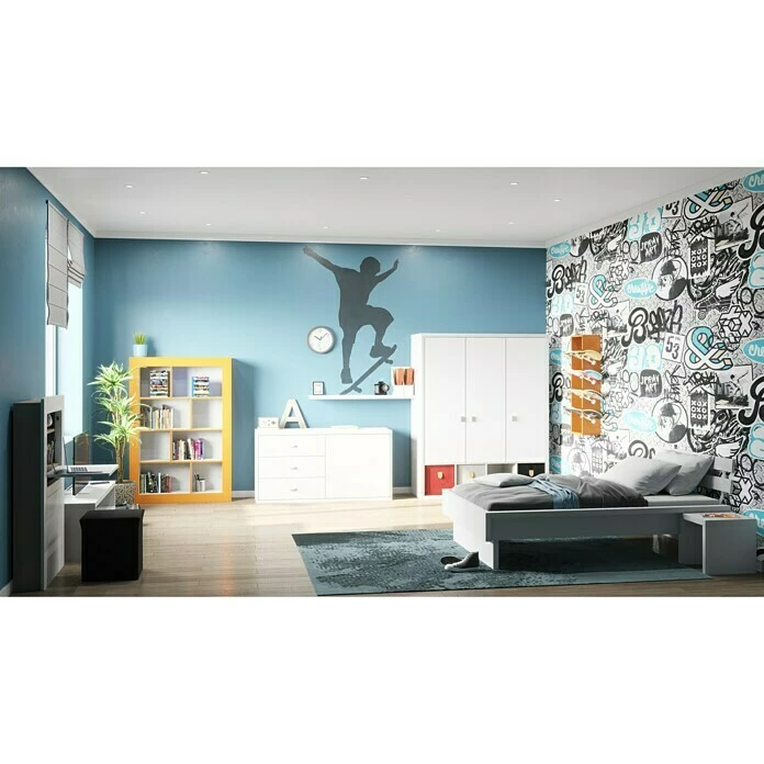 BAUHAUS Phönix Wandschreibtisch Milano L X B X H: 20 X 81 X 128,5 Cm, Natur/Weiß 5 BAUHAUS Phönix Wandschreibtisch Milano L X B X H: 20 X 81 X 128,5 Cm, Natur/Weiß – Bild 5