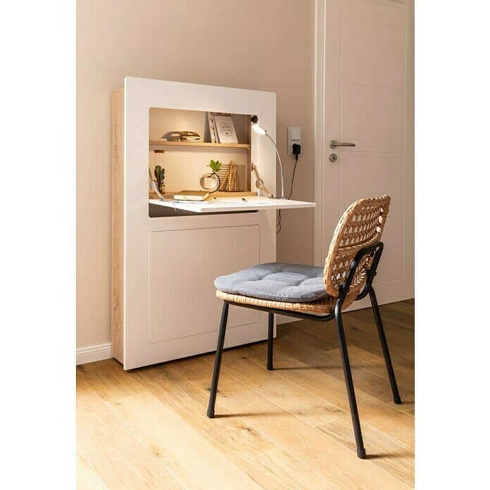 BAUHAUS Phönix Wandschreibtisch Milano L X B X H: 20 X 81 X 128,5 Cm, Natur/Weiß 6 BAUHAUS Phönix Wandschreibtisch Milano L X B X H: 20 X 81 X 128,5 Cm, Natur/Weiß – Bild 6