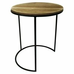 BAUHAUS Beistelltisch Ø X H: 34 X 41 Cm, Natur/Schwarz