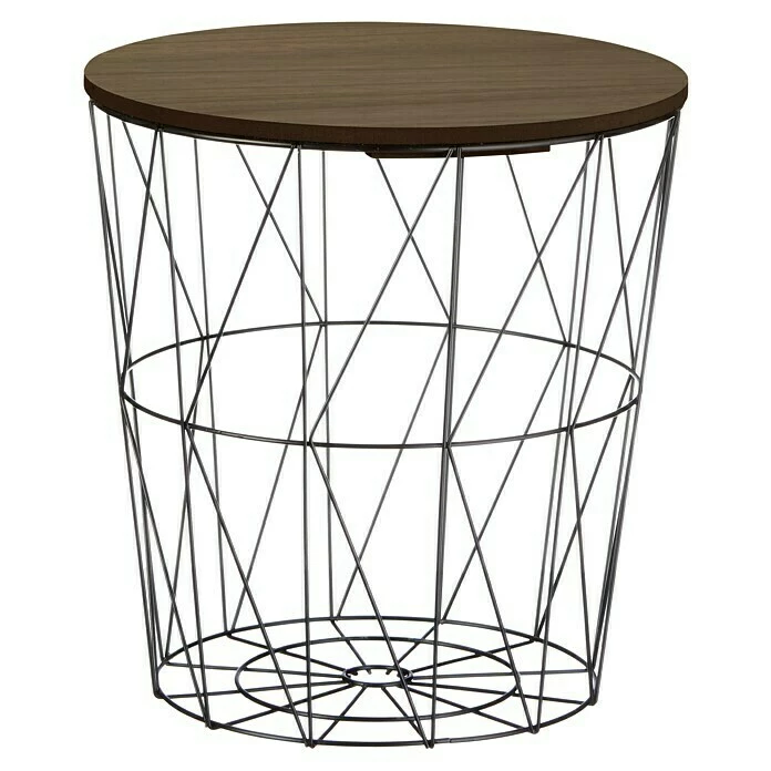 BAUHAUS Beistelltisch Korb Ø X H: 34 X 35 Cm, Dunkelbraun, Mitteldichte Holzfaserplatte (MDF) 1 BAUHAUS Beistelltisch Korb Ø X H: 34 X 35 Cm, Dunkelbraun, Mitteldichte Holzfaserplatte (MDF)
