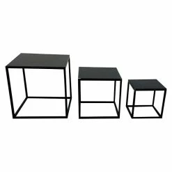 BAUHAUS Beistelltisch Cube 18 X 18 X 18 Cm, Schwarz, Metall