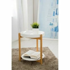 BAUHAUS Phönix Rubby Beistelltisch Ø X H: 40 X 45 Cm, Weiß -Cheap Regale Store 12 3589