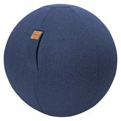 BAUHAUS Sitting Ball Gymnastikball Felt Blau, Durchmesser: 65 Cm, Material Bezug: 100 % Polyester