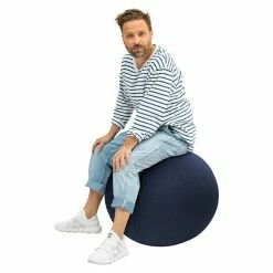 BAUHAUS Sitting Ball Gymnastikball Felt Blau, Durchmesser: 65 Cm, Material Bezug: 100 % Polyester -Cheap Regale Store 12 3614