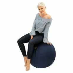 BAUHAUS Sitting Ball Gymnastikball Felt Blau, Durchmesser: 65 Cm, Material Bezug: 100 % Polyester -Cheap Regale Store 12 3616