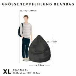 BAUHAUS Sitzsack Beanbag Alfa XL, Weinrot, 100 % Polyester 5 BAUHAUS Sitzsack Beanbag Alfa XL, Weinrot, 100 % Polyester -Cheap Regale Store 12 3624