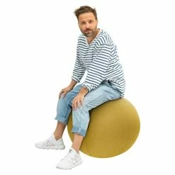 BAUHAUS Sitting Ball Gymnastikball Felt Senf, Durchmesser: 65 Cm, Material Bezug: 100 % Polyester -Cheap Regale Store 12 3662