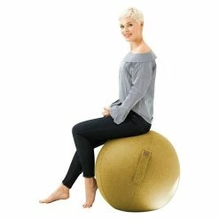 BAUHAUS Sitting Ball Gymnastikball Felt Senf, Durchmesser: 65 Cm, Material Bezug: 100 % Polyester -Cheap Regale Store 12 3663